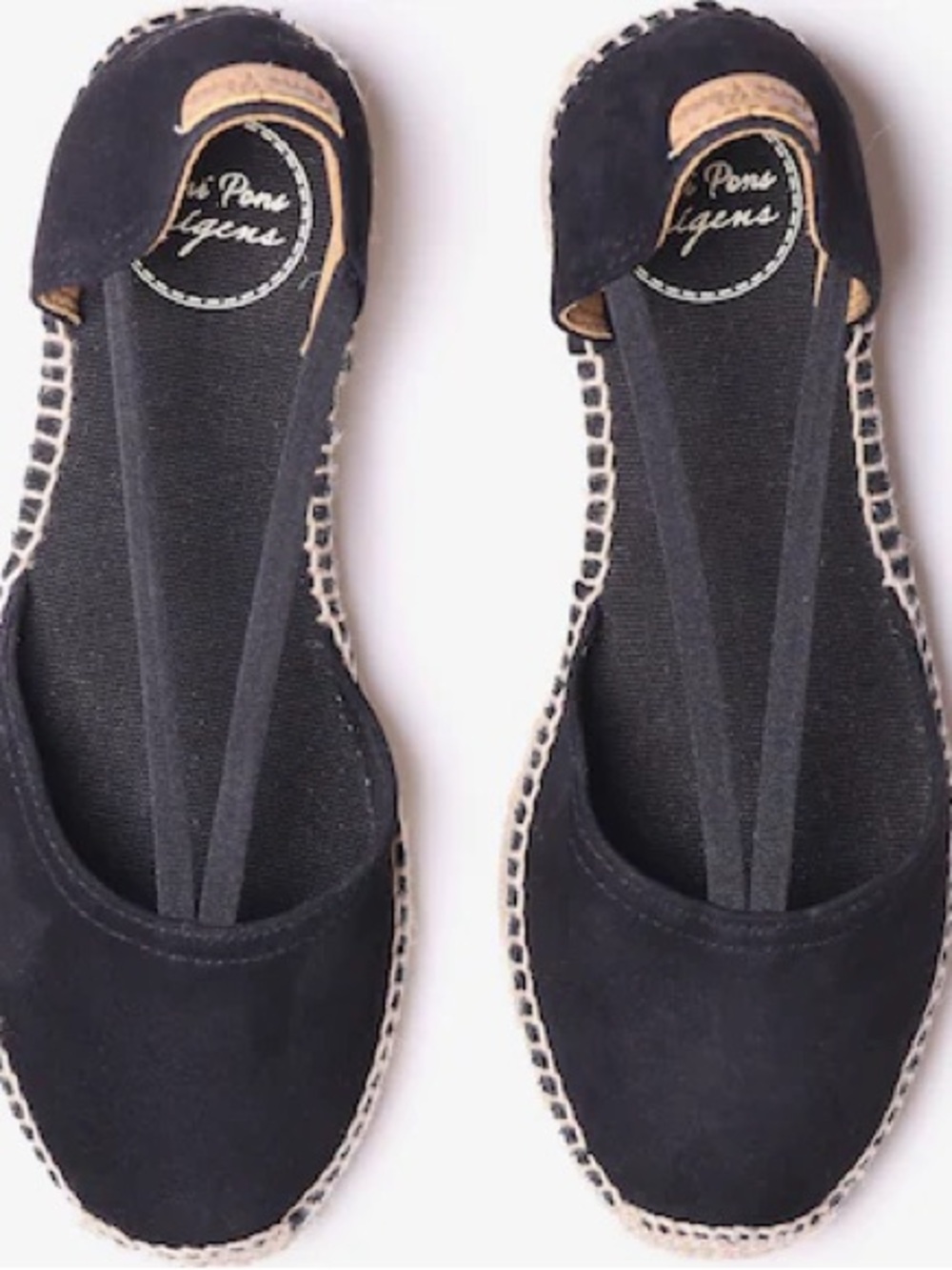 NWOT Toni Pons Black Suede Erla -A Espadrille Flats size 41 / 10